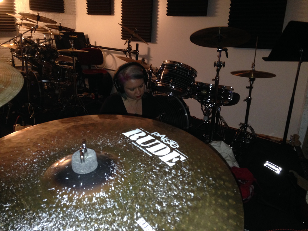 allison with headphones