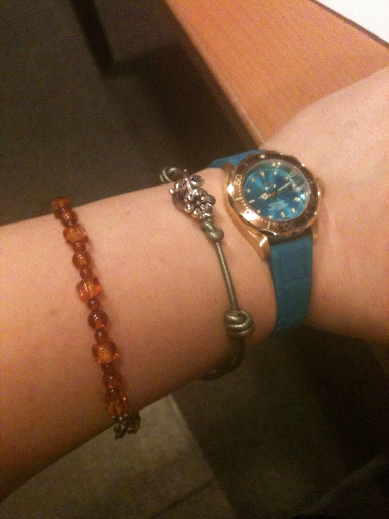 looking impatiently at the time