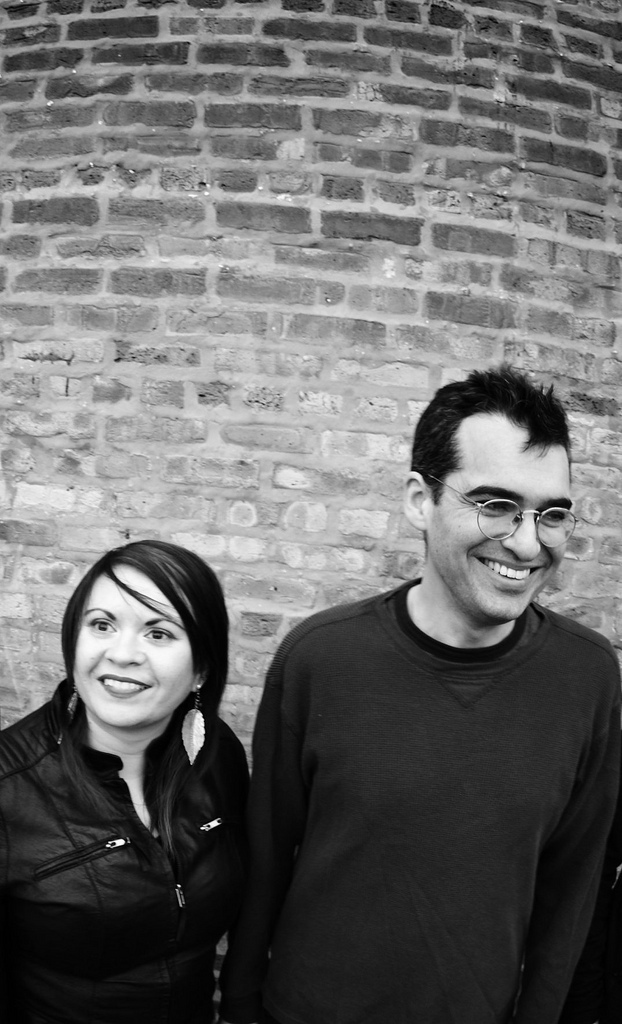 AF BC brick wall black and white