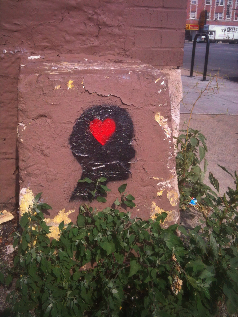 center of head heart stencil